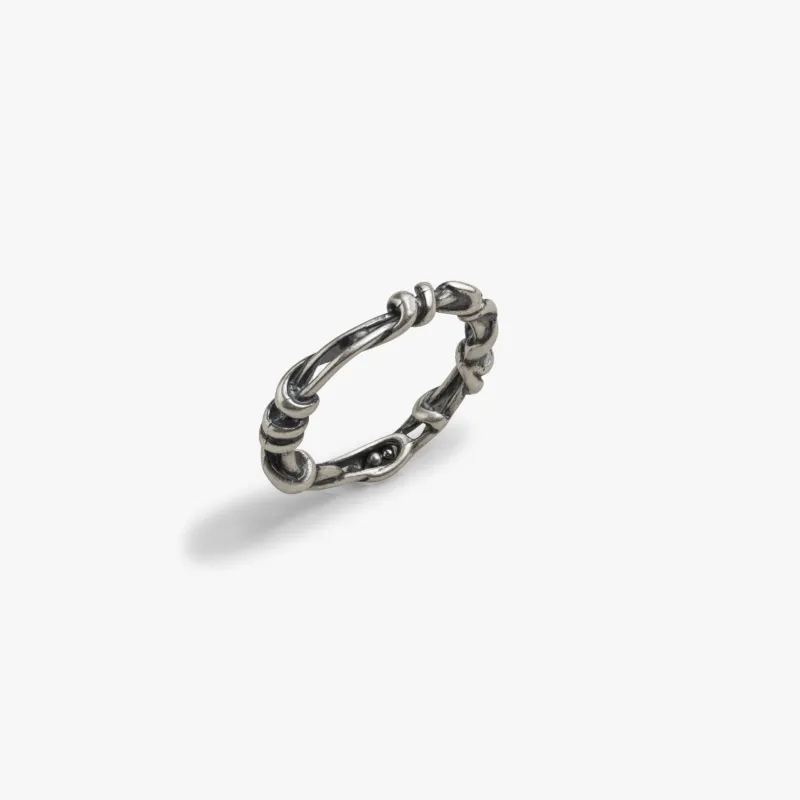 Silver Twisted Wire Ring made by Degs & Sal
