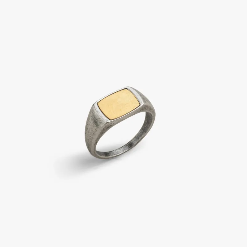 Mixed Metal Signet Ring made by Degs & Sal