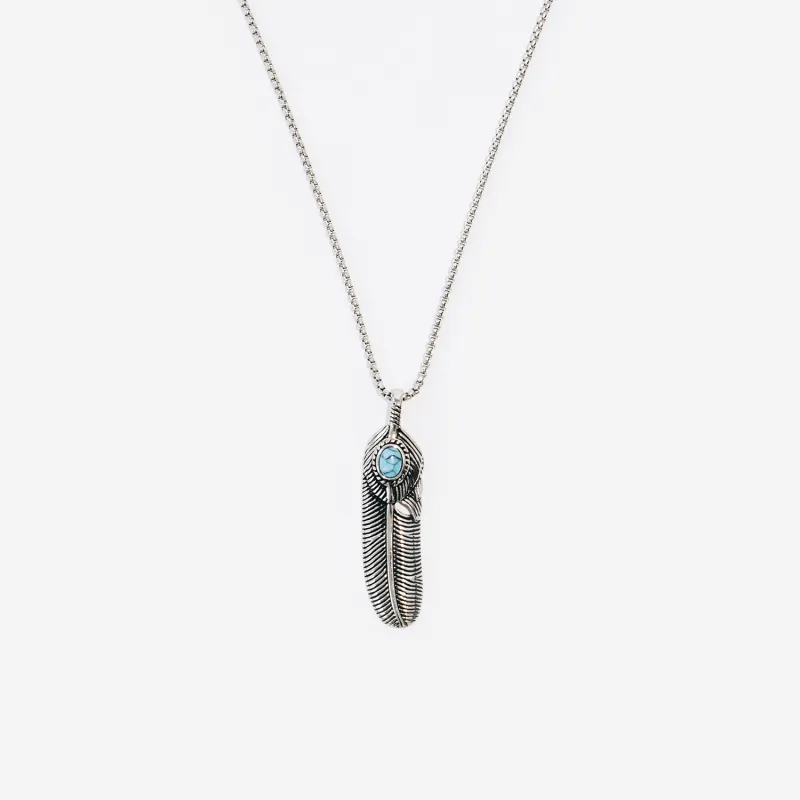 Turquoise Quill Necklace made by Degs & Sal