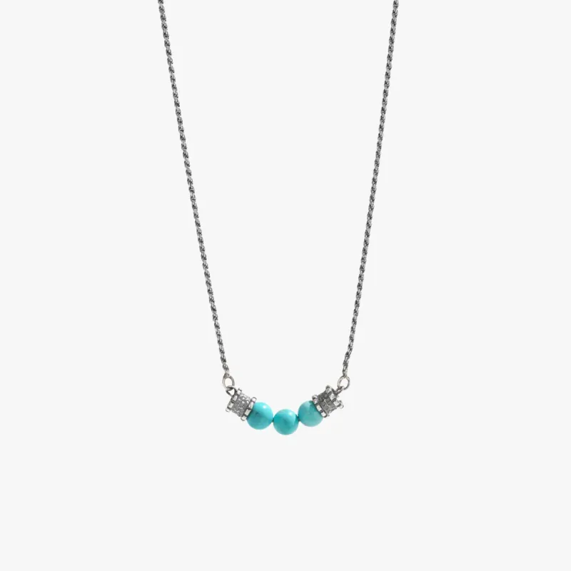 Sterling Silver Gamma Necklace with Turquoise sold by Degs & Sal