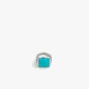 Sterling Silver Vintage Turquoise Signet Ring sold by Degs & Sal