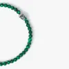 Sterling Silver Malachite Skull Bead Bracelet sold by Degs & Sal