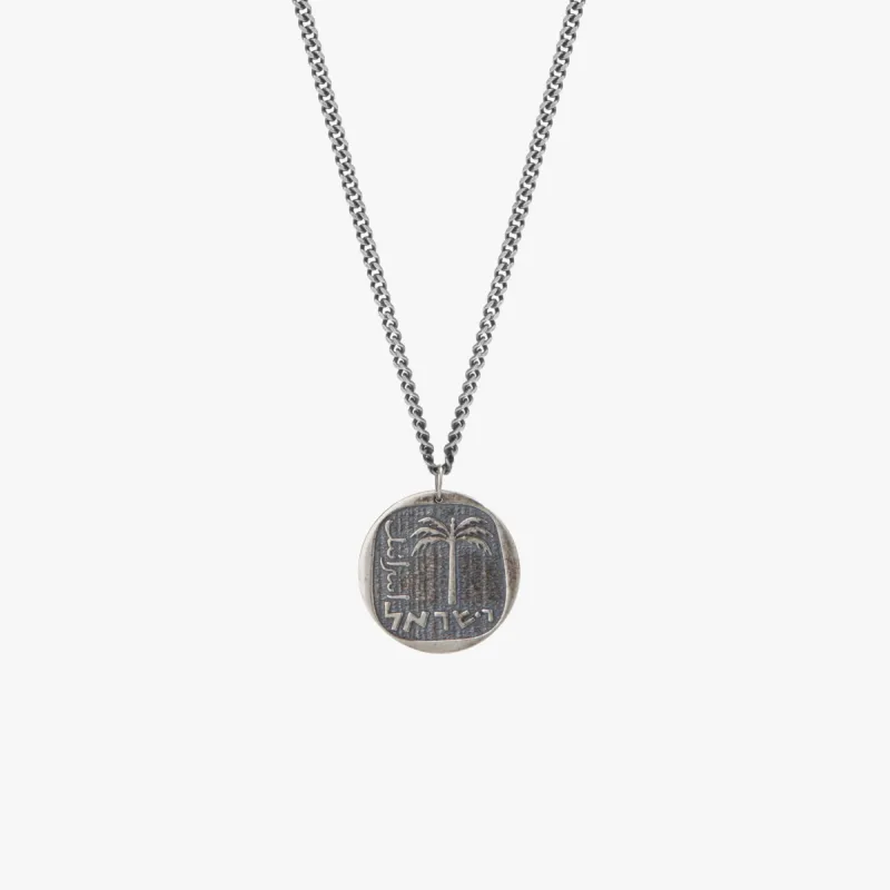 Sterling Silver Israeli Palm Tree Necklace sold by Degs & Sal