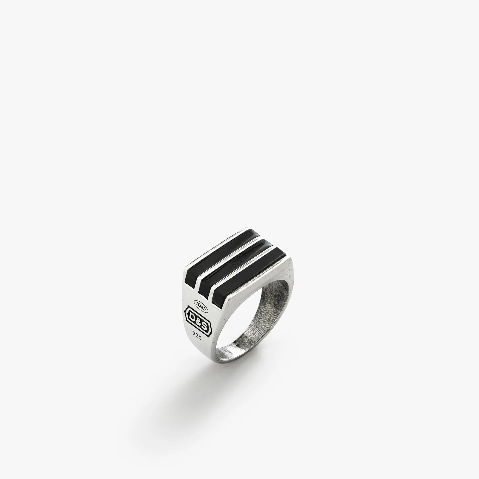 Sterling Silver Elements Ring with Black Onyx sold by Degs & Sal