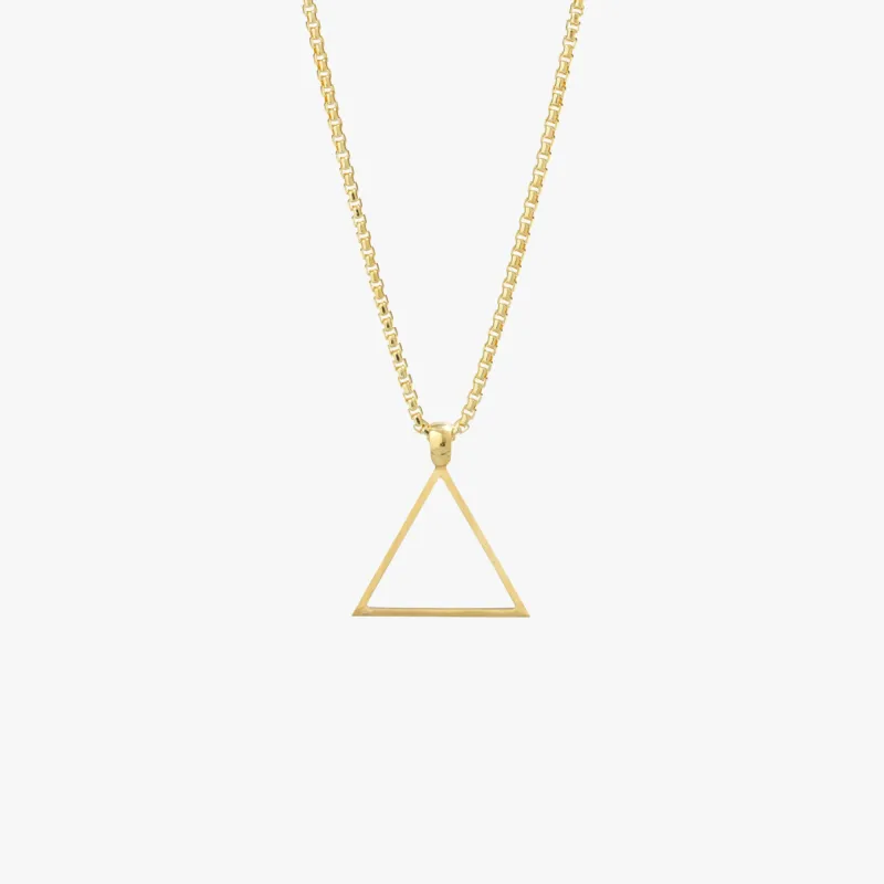 Gold Triangle Necklace sold by Degs & Sal
