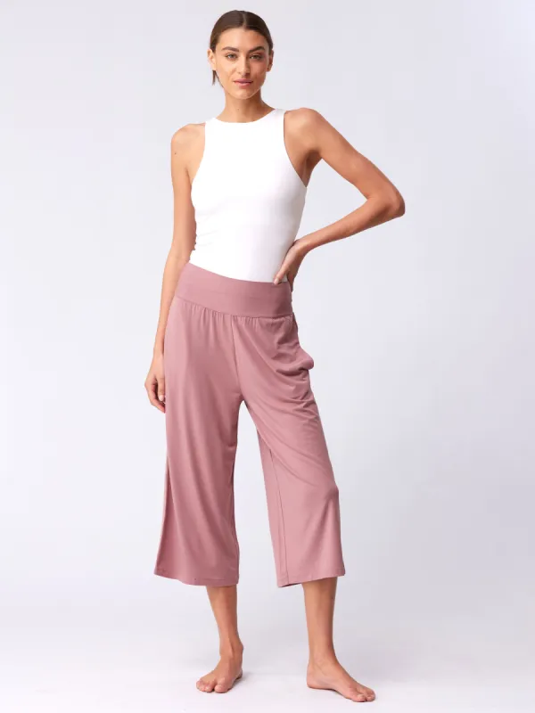 Cropped Nomad Wide Leg - Rosewater sold by Dharma Bums