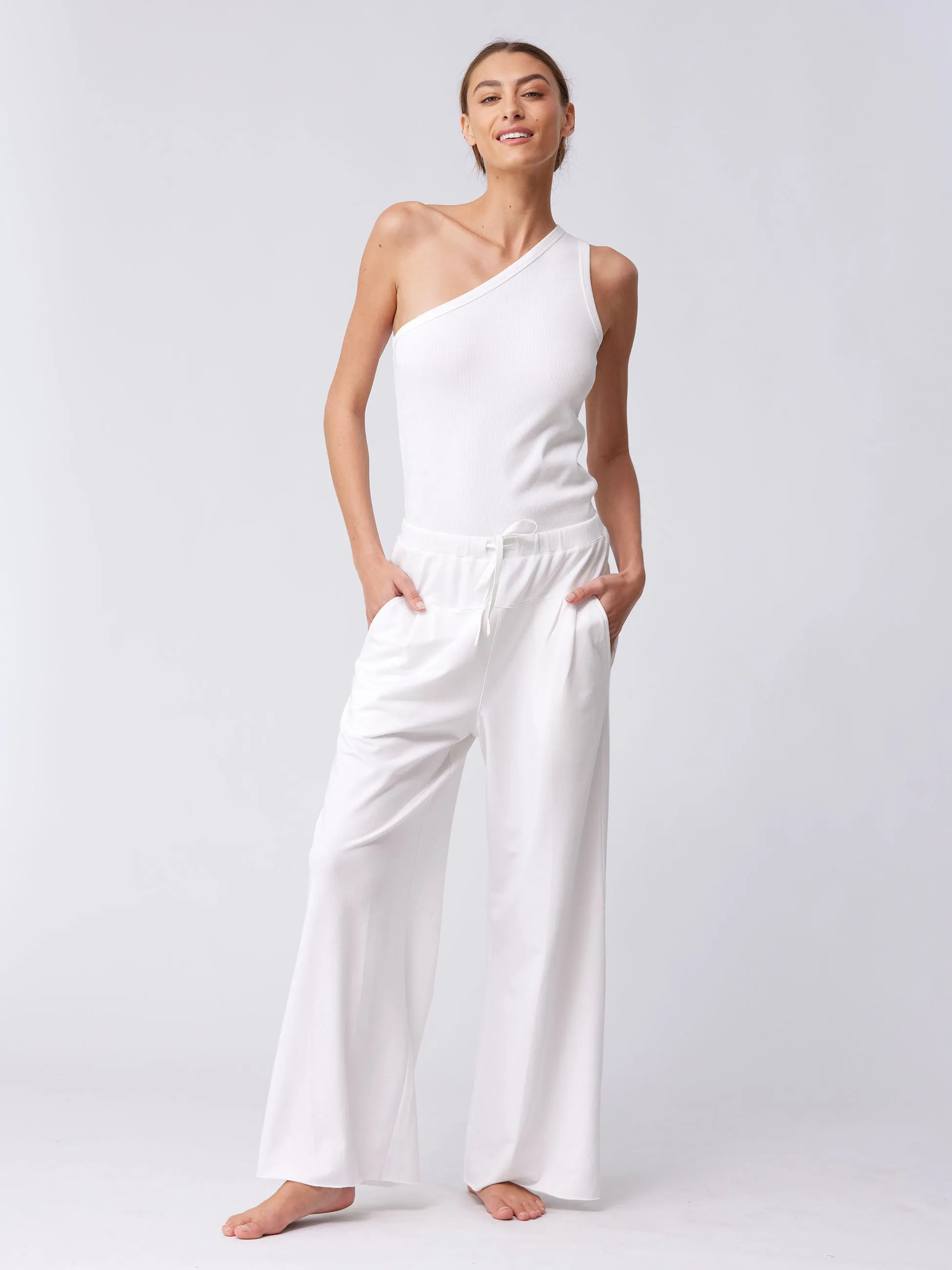 French Terry Yin Sweat Pant - White sold by Dharma Bums product image thumbnail 4