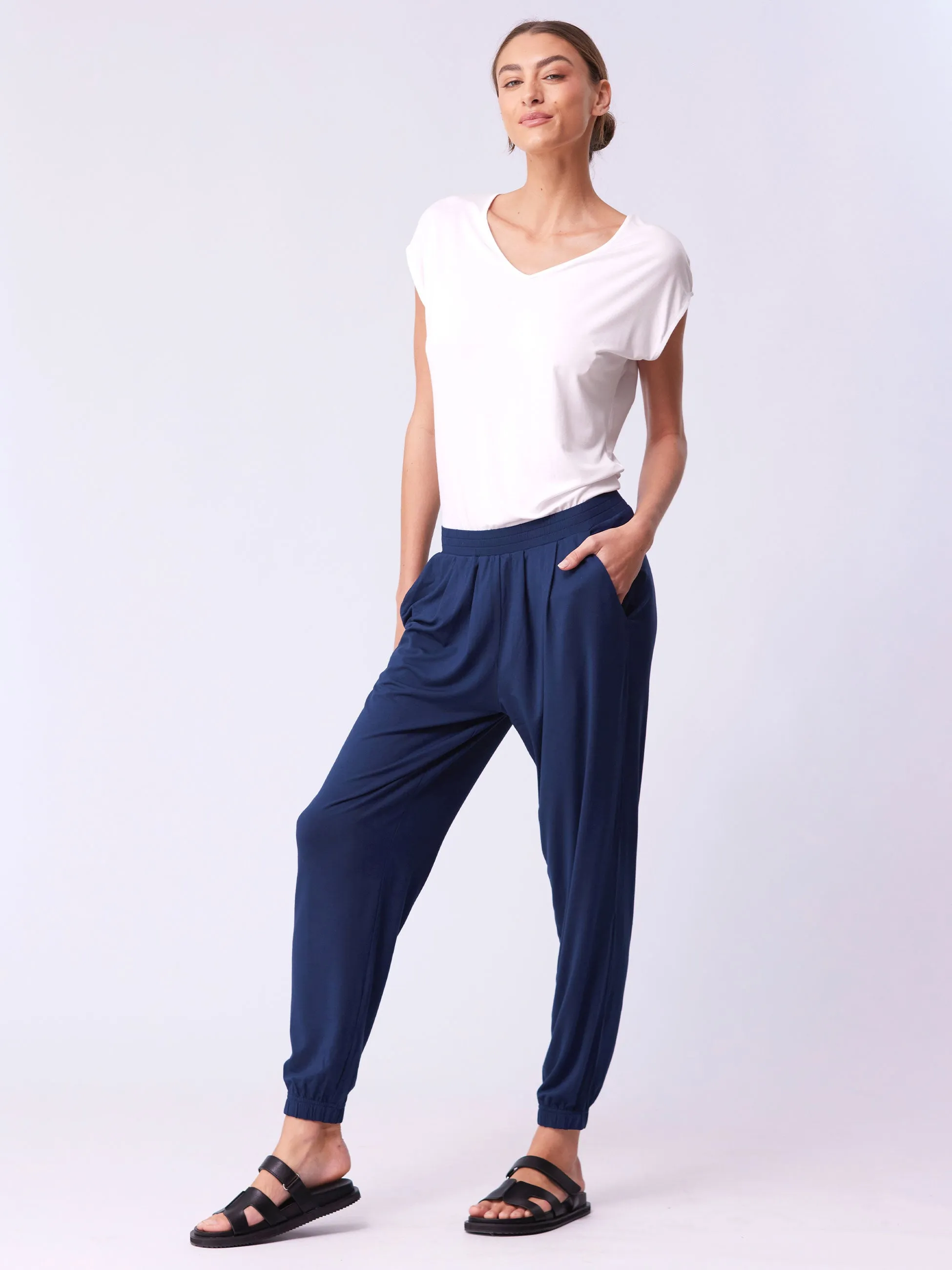 Peg Pant - Navy sold by Dharma Bums