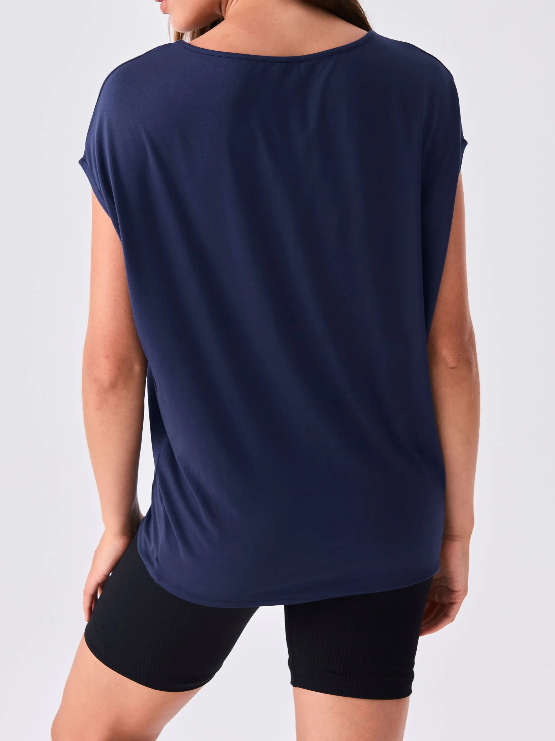V Neck Modal Tee - Navy sold by Dharma Bums product image thumbnail 2