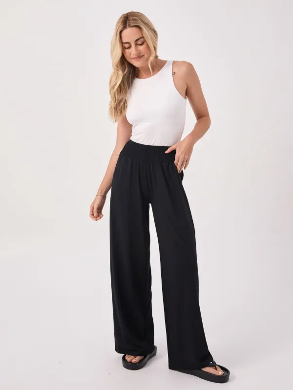 Bliss Wide Leg Pant - Black sold by Dharma Bums