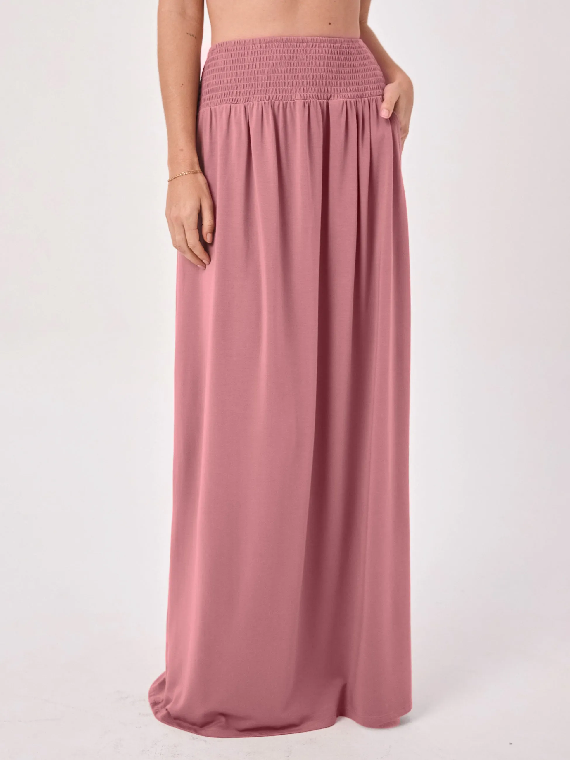 Bliss Rouched Waistband Skirt - Rosewater sold by Dharma Bums product image thumbnail 2