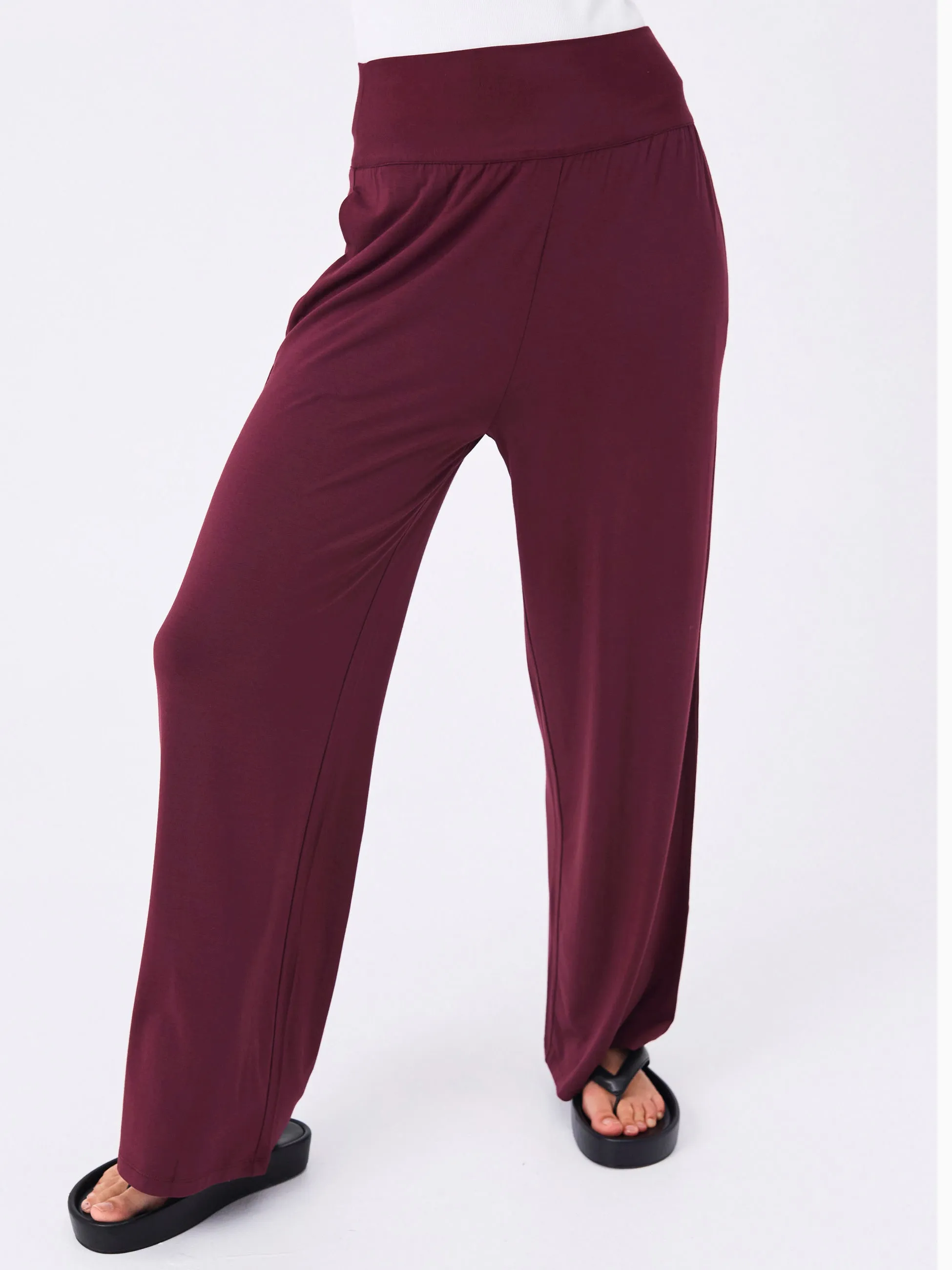Nomad Modal Wide Leg Pant - Merlot sold by Dharma Bums product image thumbnail 4
