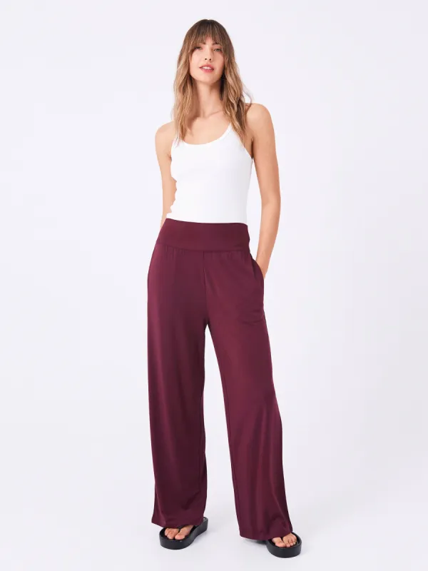 Nomad Modal Wide Leg Pant - Merlot sold by Dharma Bums