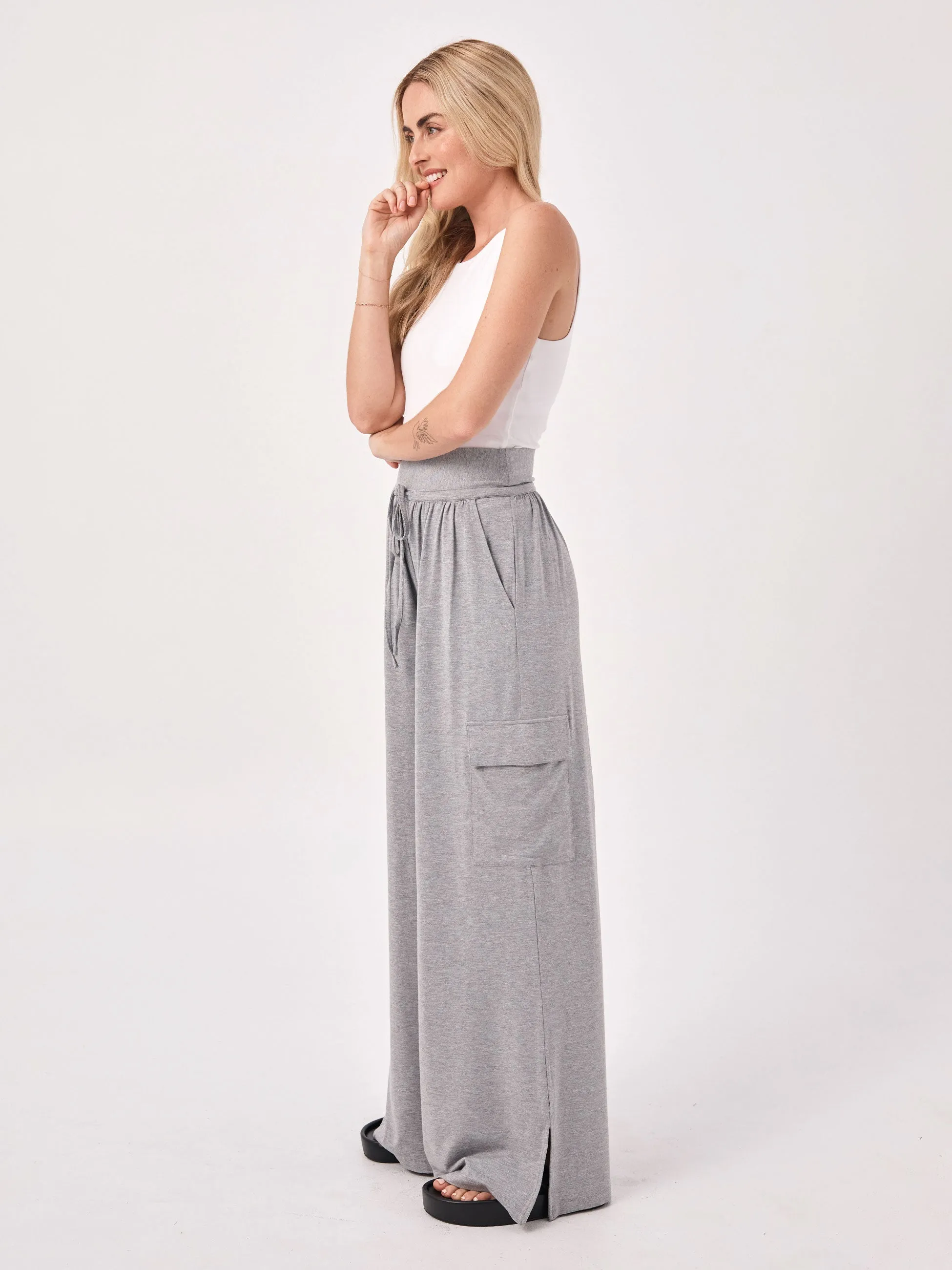 Modal Freedom Cargo Pant - Melange Grey sold by Dharma Bums product image thumbnail 2