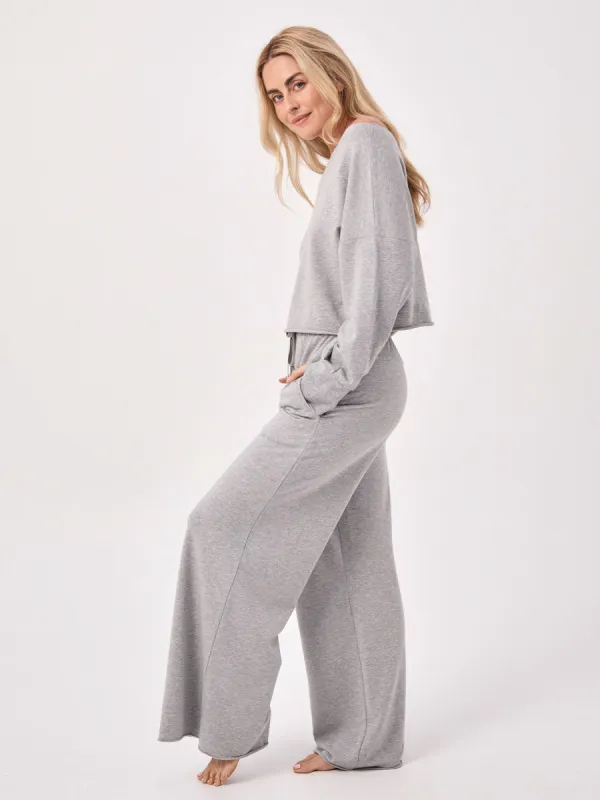 French Terry Yin Sweat Pant - Silver Melange sold by Dharma Bums