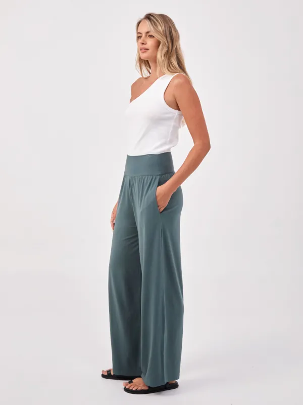 Nomad Modal Wide Leg Pant - Sage sold by Dharma Bums