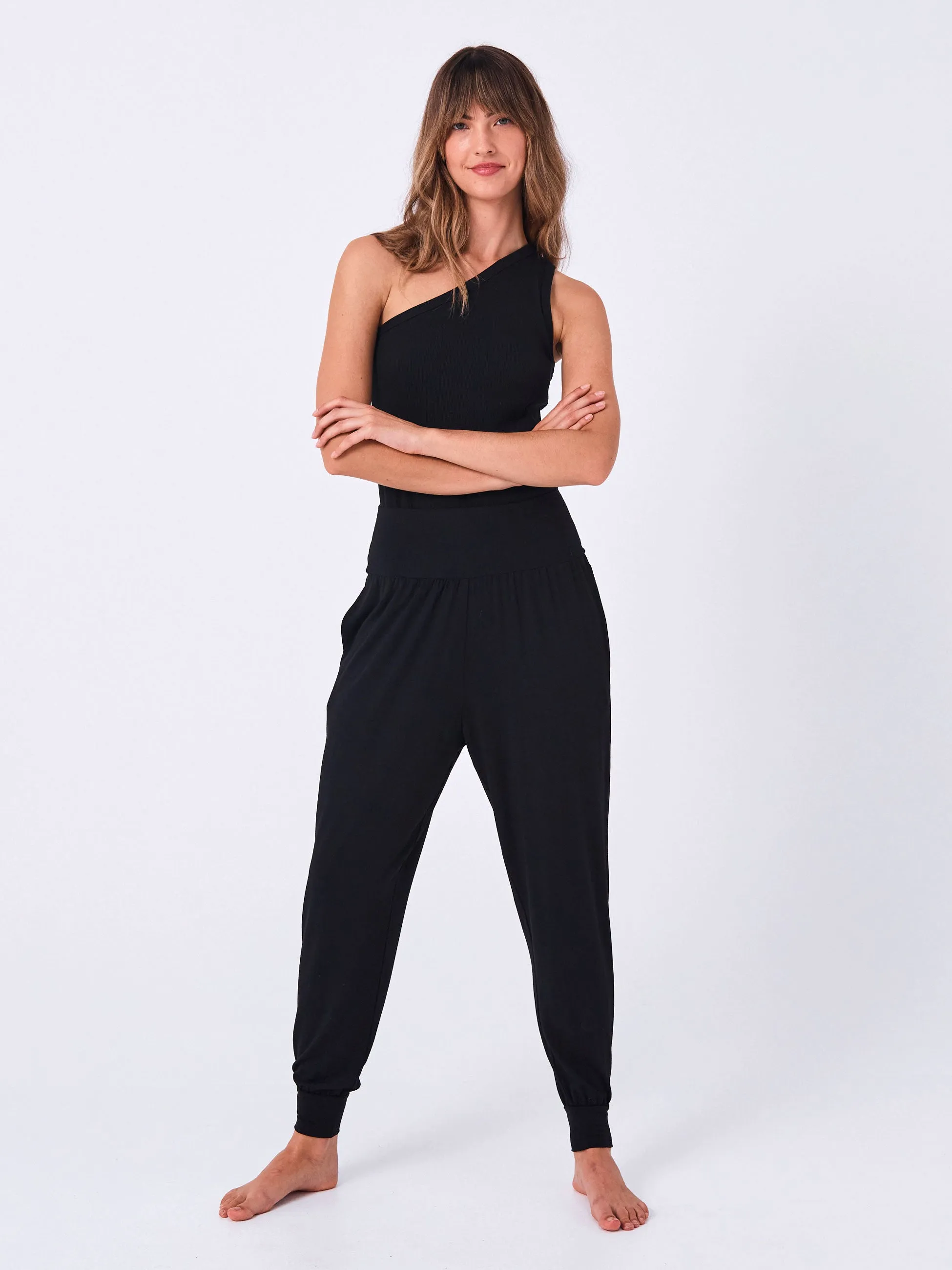 Asymertric Organic Cotton Knit Tank - Black sold by Dharma Bums product image thumbnail 5