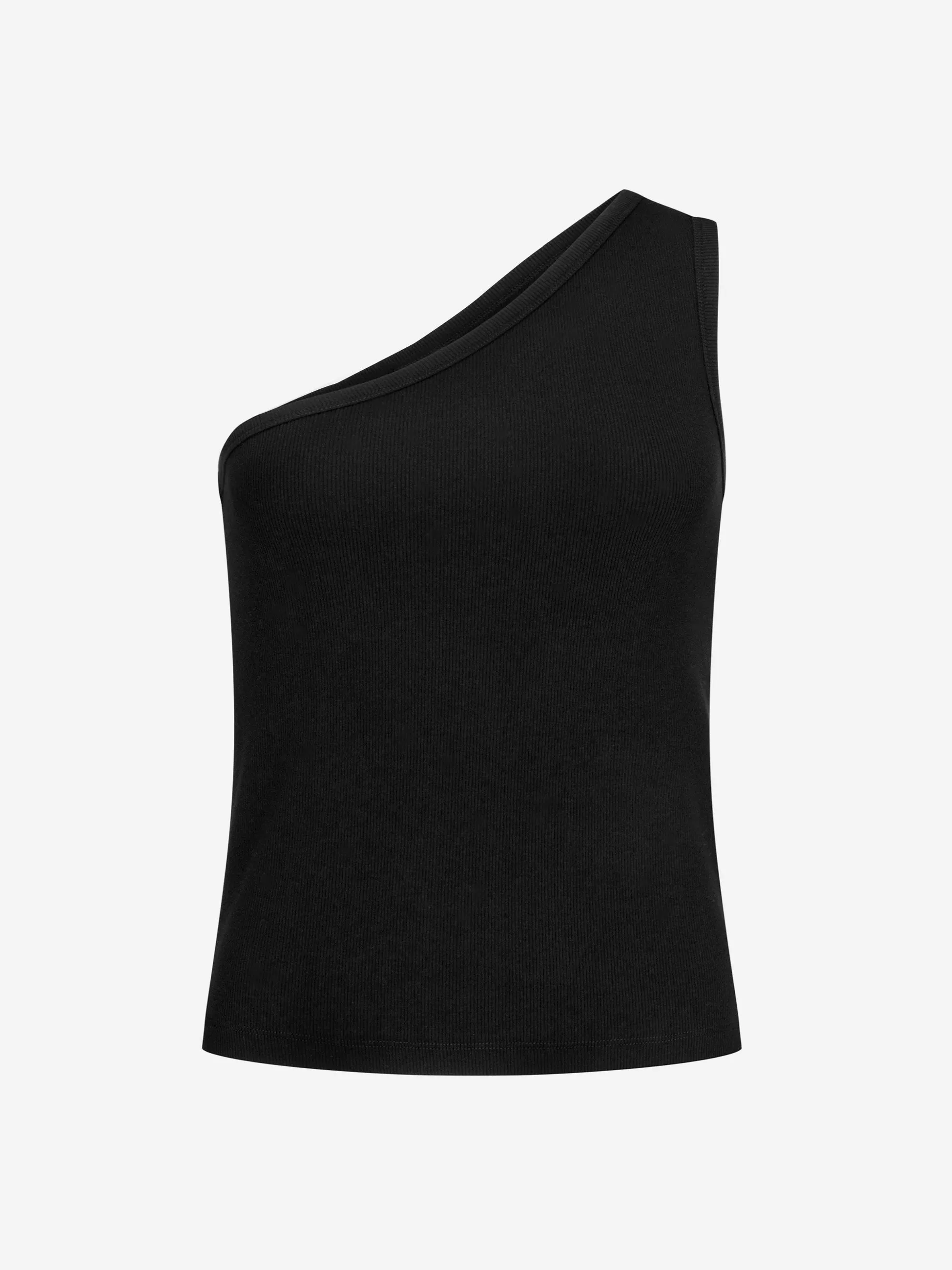 Asymertric Organic Cotton Knit Tank - Black sold by Dharma Bums product image thumbnail 2
