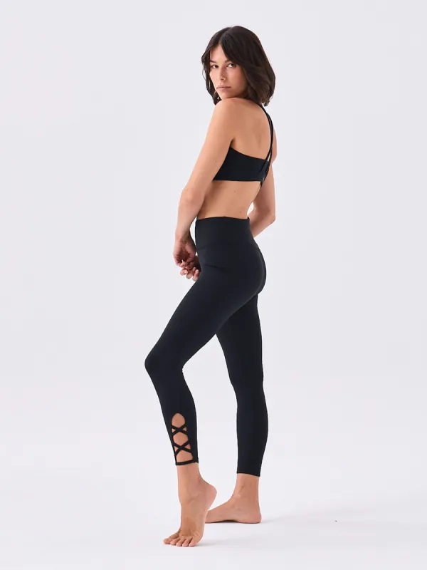 Airbrush Lite Barre 7/8 Legging - Black sold by Dharma Bums