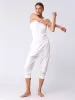 Breeze French Terry Cropped Jogger - White sold by Dharma Bums