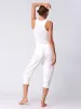 Breeze French Terry Cropped Jogger - White sold by Dharma Bums