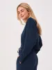 Wide Shoulder Raw Edge Sweat - Navy sold by Dharma Bums