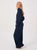 Wide Shoulder Raw Edge Sweat - Navy sold by Dharma Bums