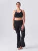 Airbrush Lite Flare Regular Length Legging - Black sold by Dharma Bums
