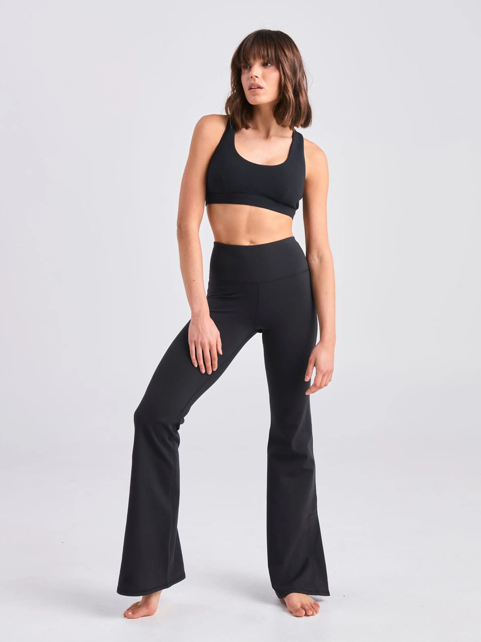 Airbrush Lite Flare Regular Length Legging - Black sold by Dharma Bums product image thumbnail 3