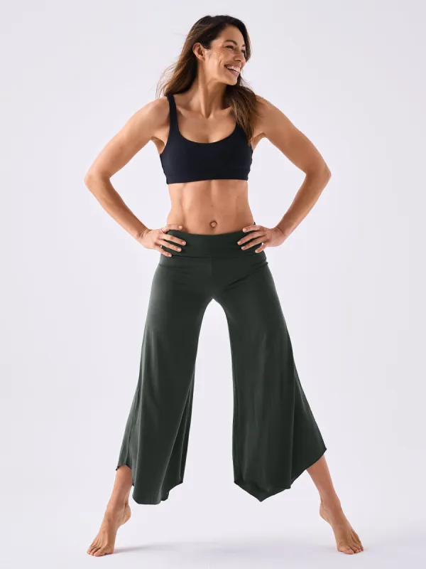 Modal Tulip Flare Pant - Forest sold by Dharma Bums