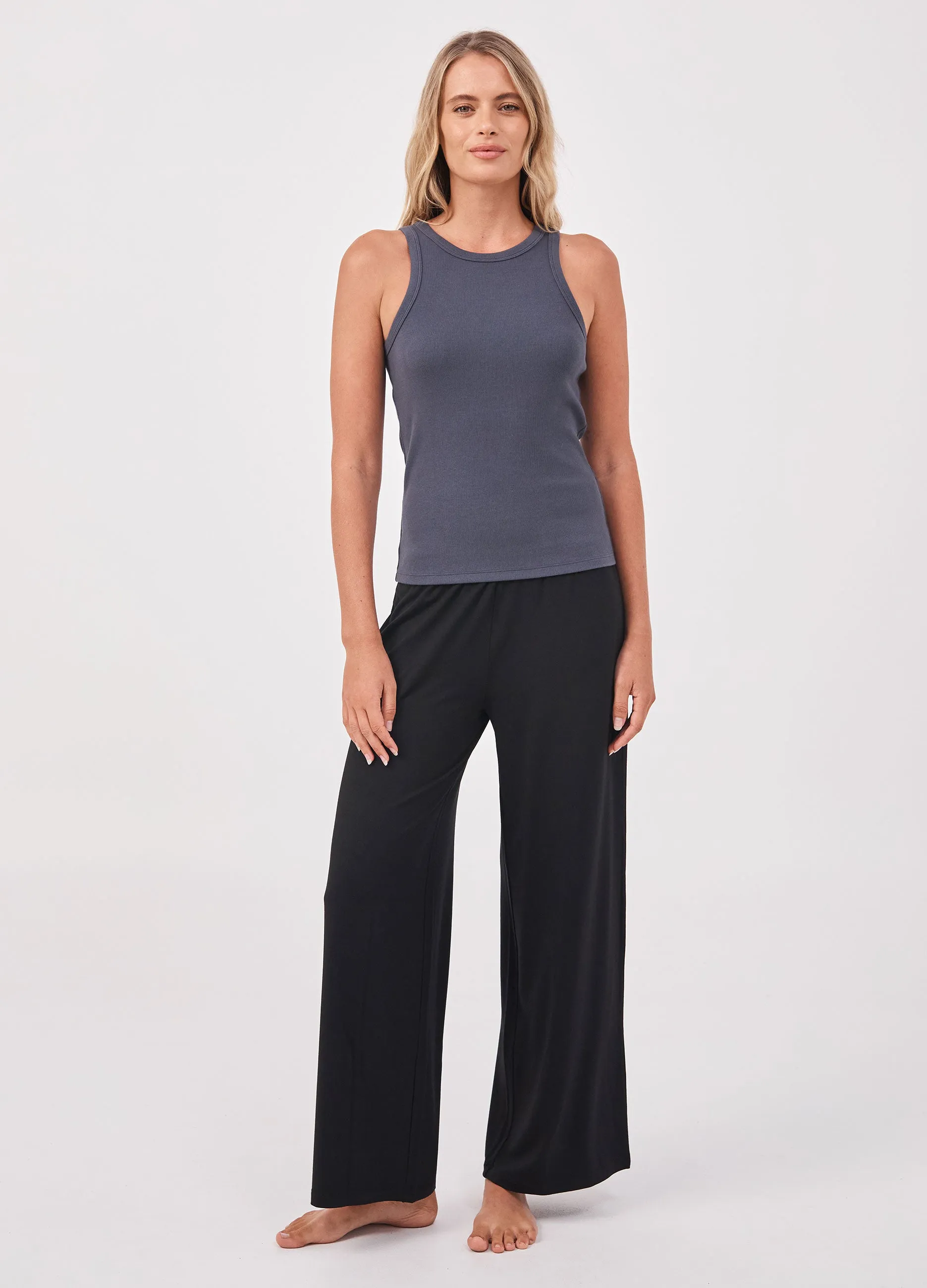 Classic Rib Tank - Charcoal sold by Dharma Bums product image thumbnail 2