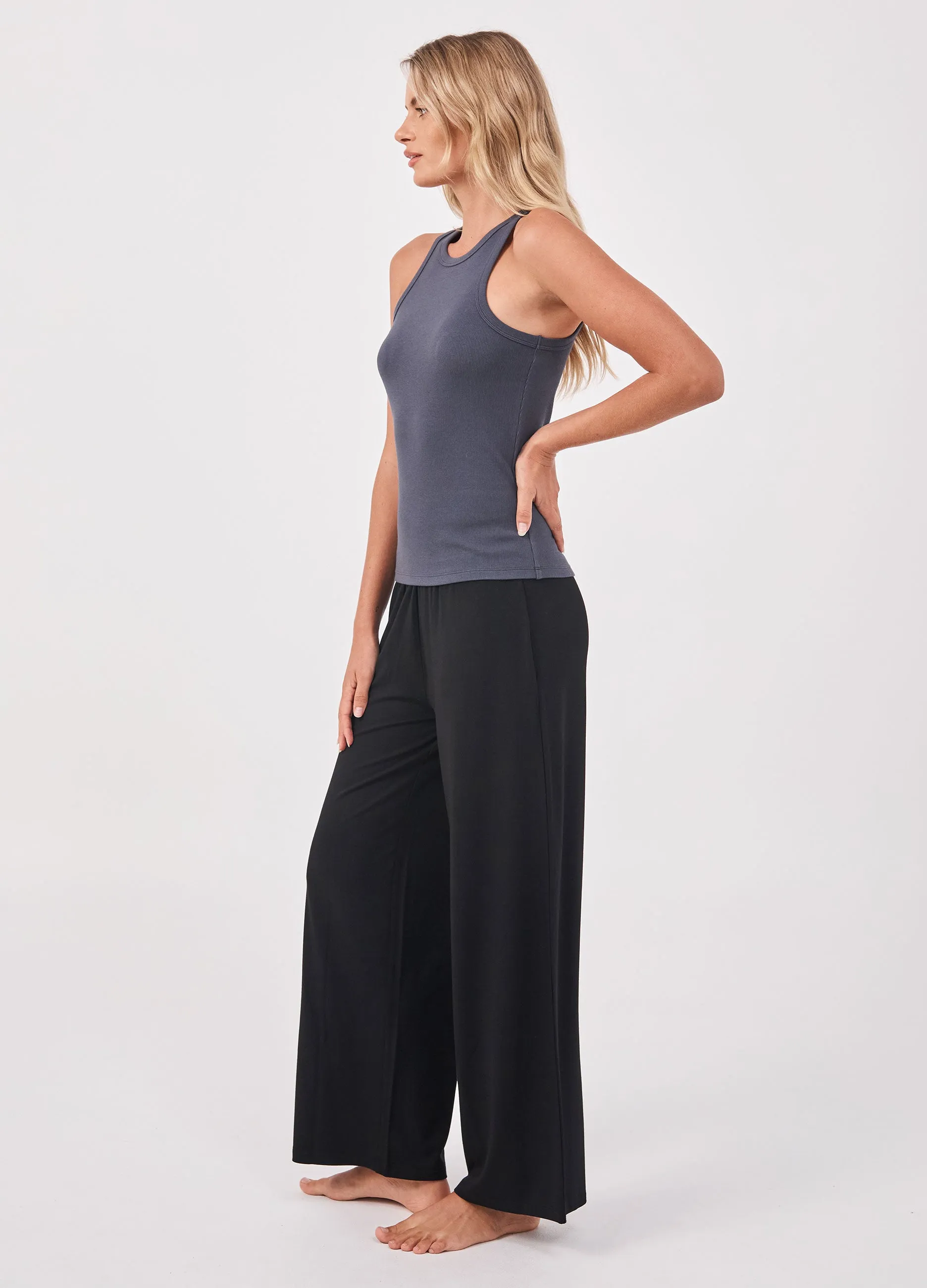 Classic Rib Tank - Charcoal sold by Dharma Bums product image thumbnail 4
