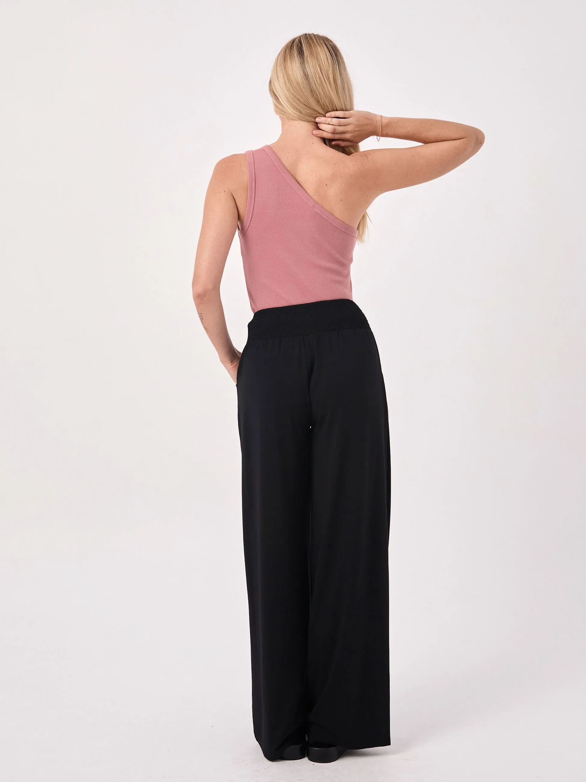 Asymmetric Organic Cotton Rib Tank - Rosewater sold by Dharma Bums product image thumbnail 3