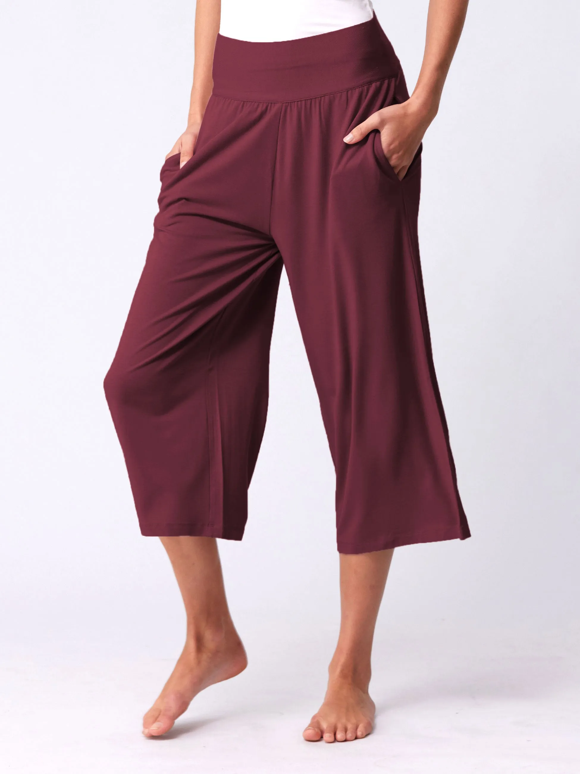 Cropped Nomad Wide Leg - Merlot sold by Dharma Bums product image thumbnail 4