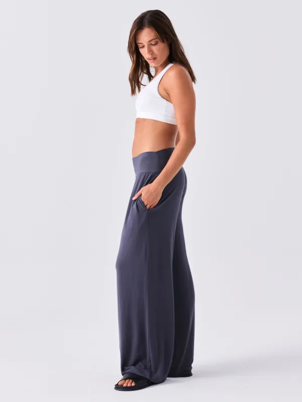 Nomad Modal Wide Leg Pant - Charcoal sold by Dharma Bums