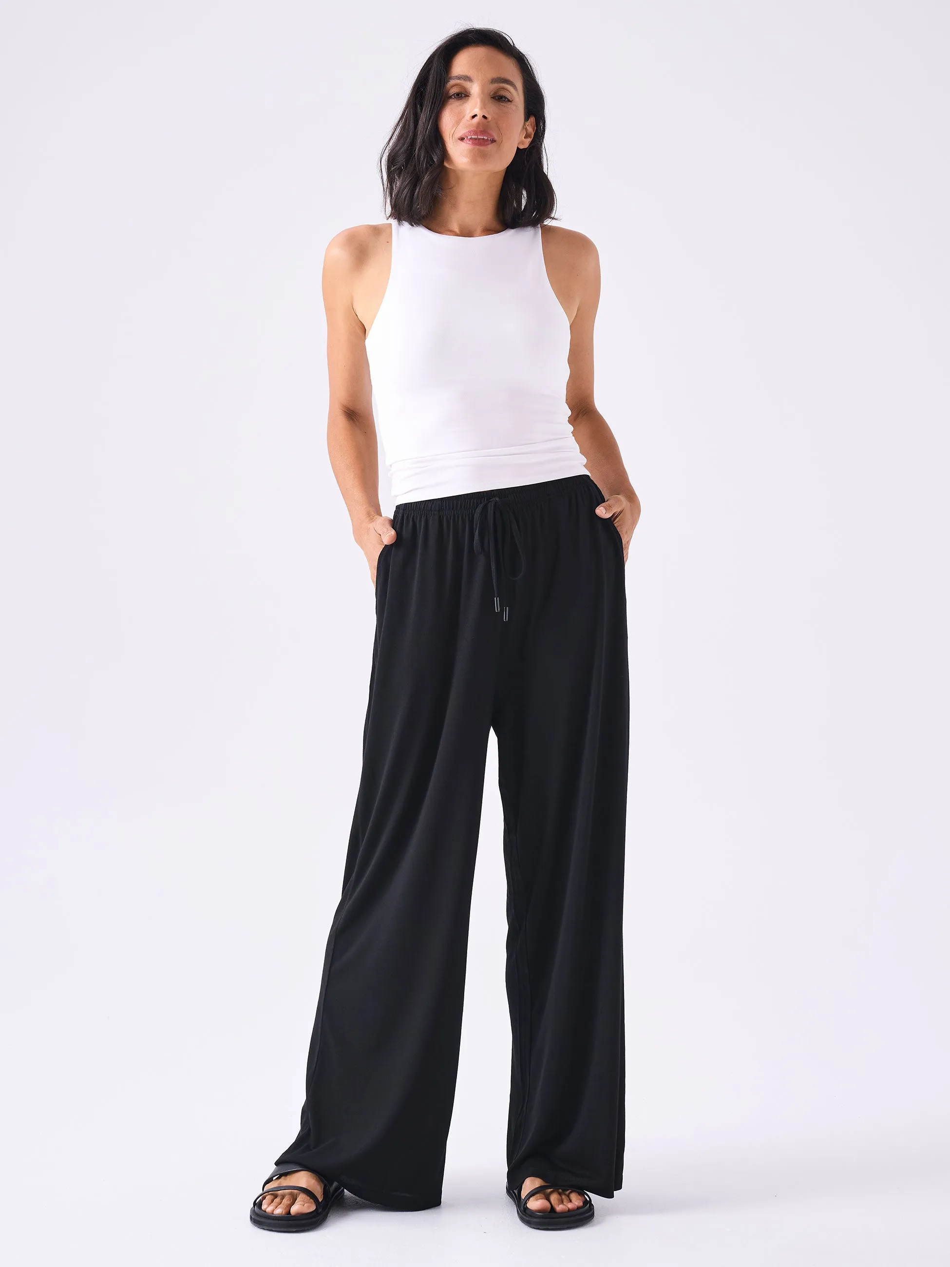 Lightweight Cupro Pant - Black sold by Dharma Bums