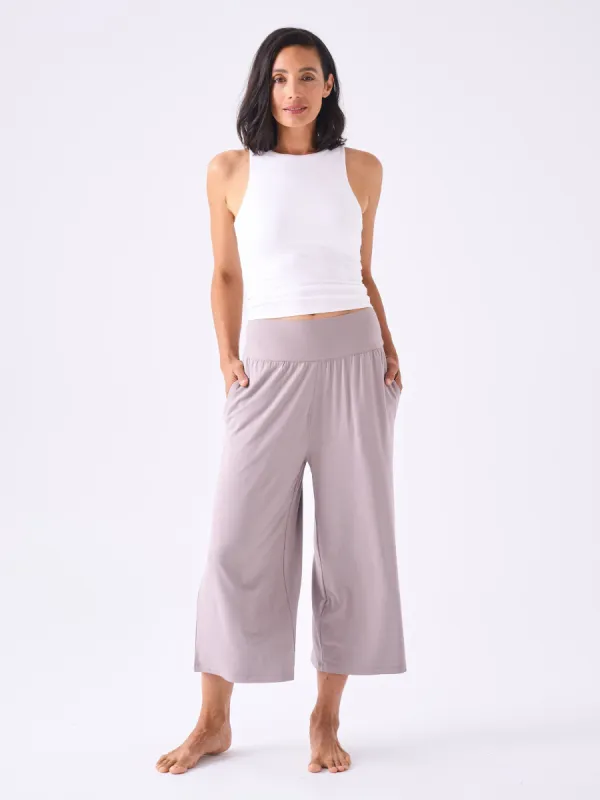Cropped Nomad Wide Leg - Taupe sold by Dharma Bums