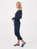 Breeze French Terry Cropped Jogger - Navy sold by Dharma Bums