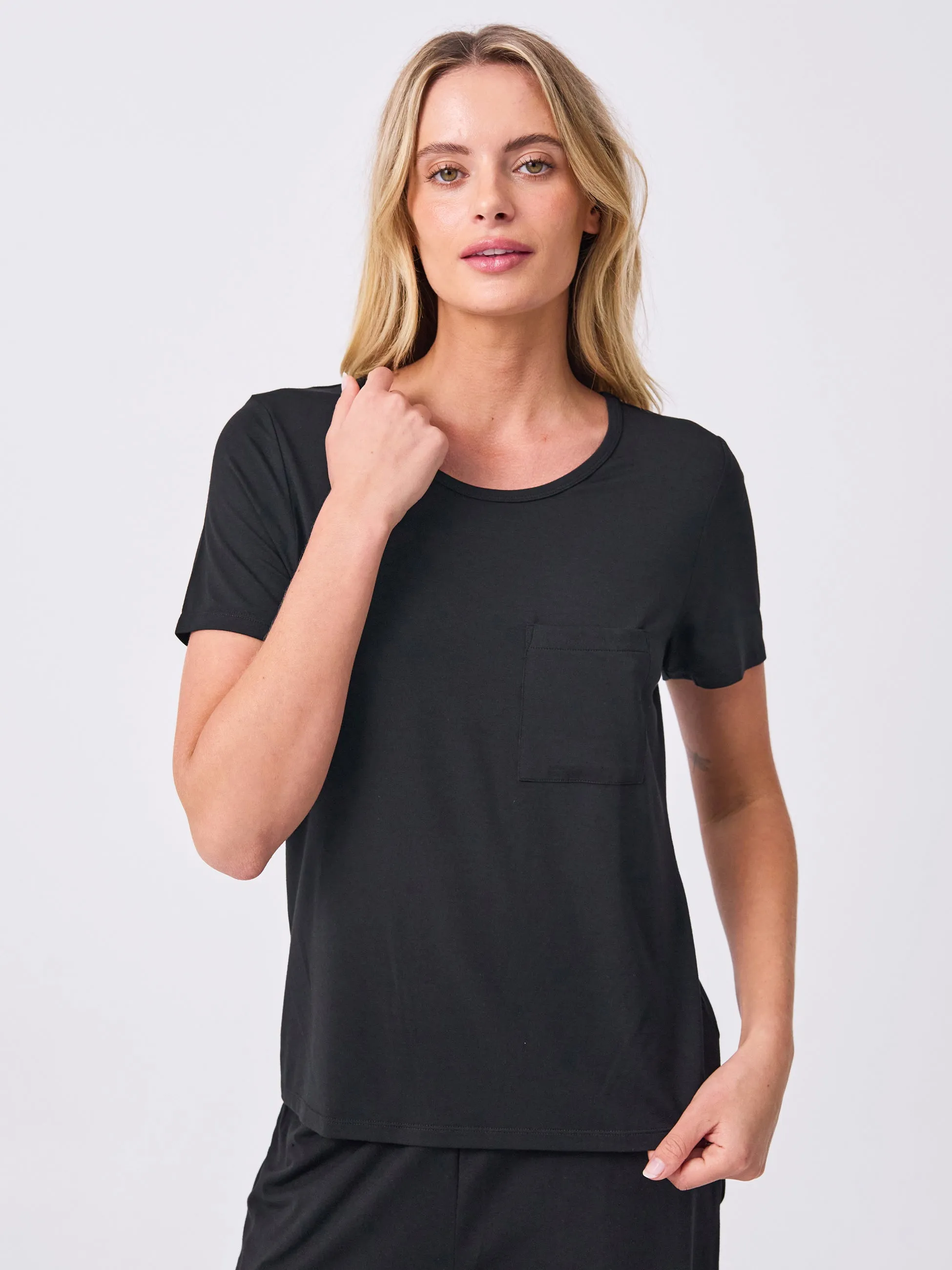Modal Pocket Tee - Black sold by Dharma Bums