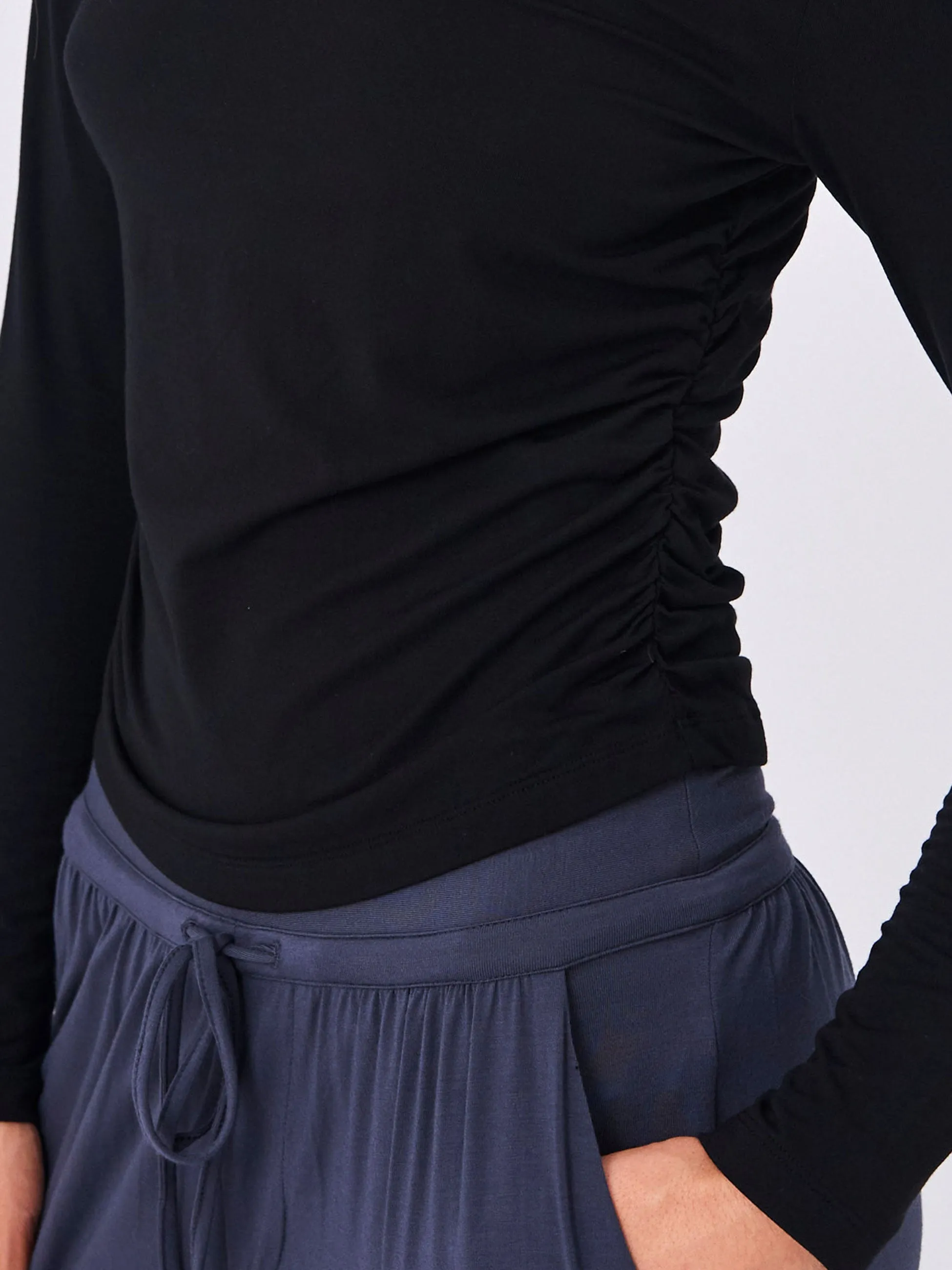 Side Rouch Top - Black sold by Dharma Bums product image thumbnail 3