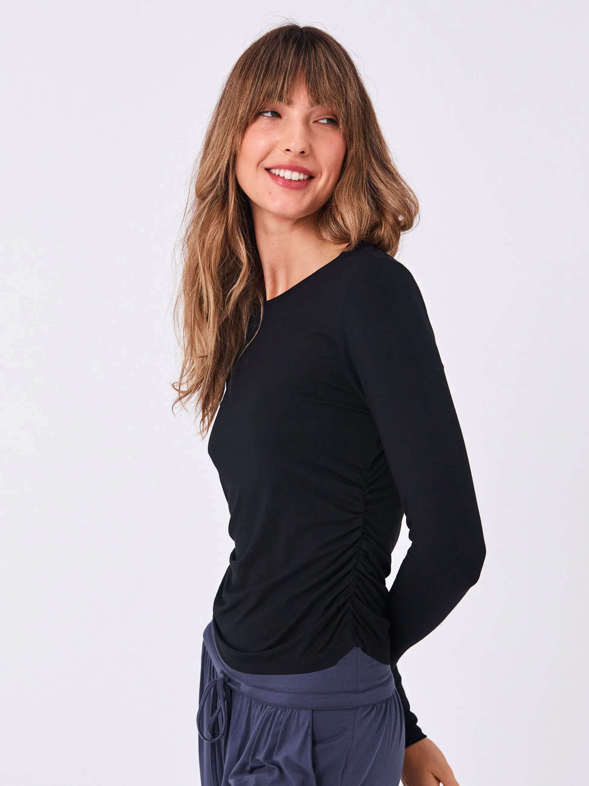 Side Rouch Top - Black sold by Dharma Bums product image thumbnail 4