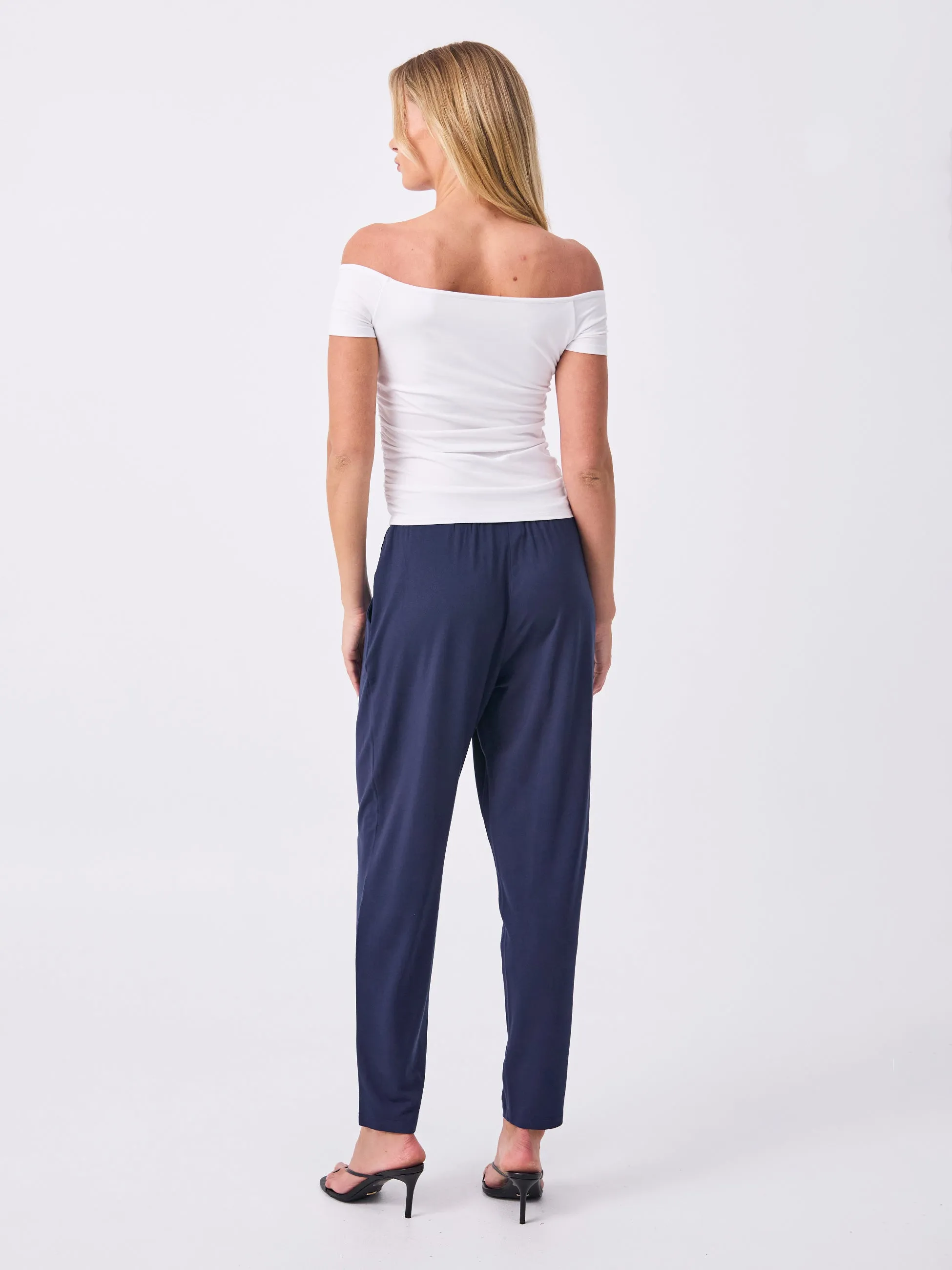 Lounge Slim Leg Pant - Navy sold by Dharma Bums product image thumbnail 5