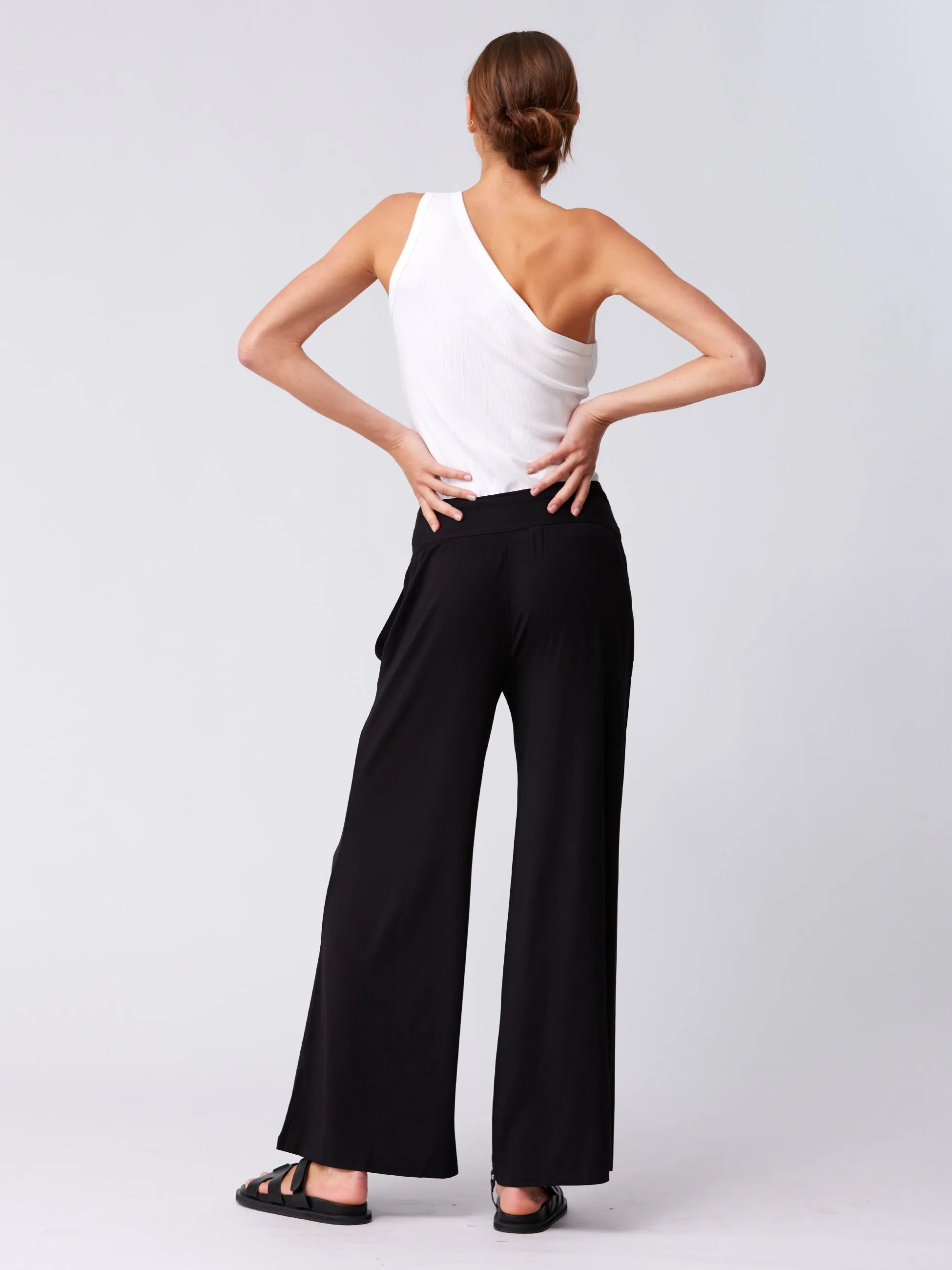 Wide Leg Elephant Ear Pant - Black sold by Dharma Bums product image thumbnail 3