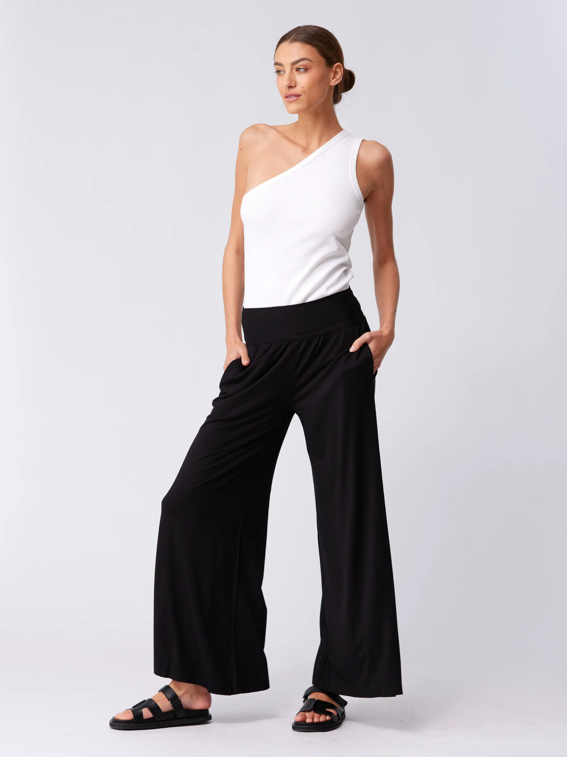 Wide Leg Elephant Ear Pant - Black sold by Dharma Bums product image thumbnail 2