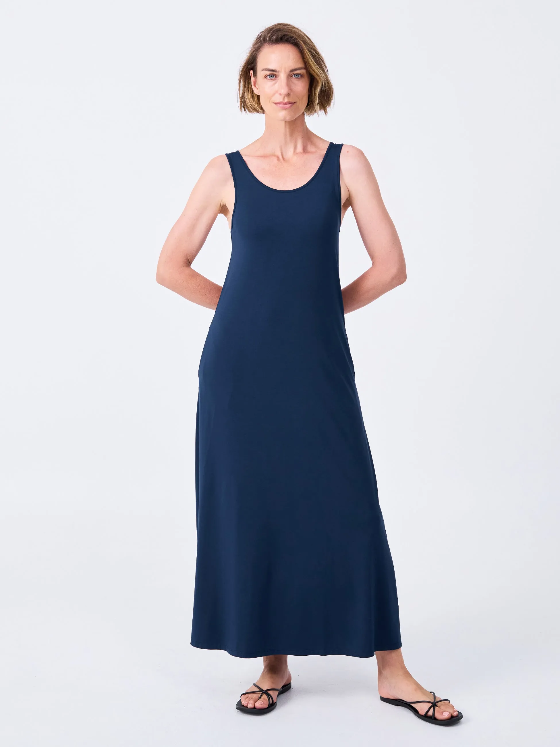 Flow Maxi Dress - Navy sold by Dharma Bums