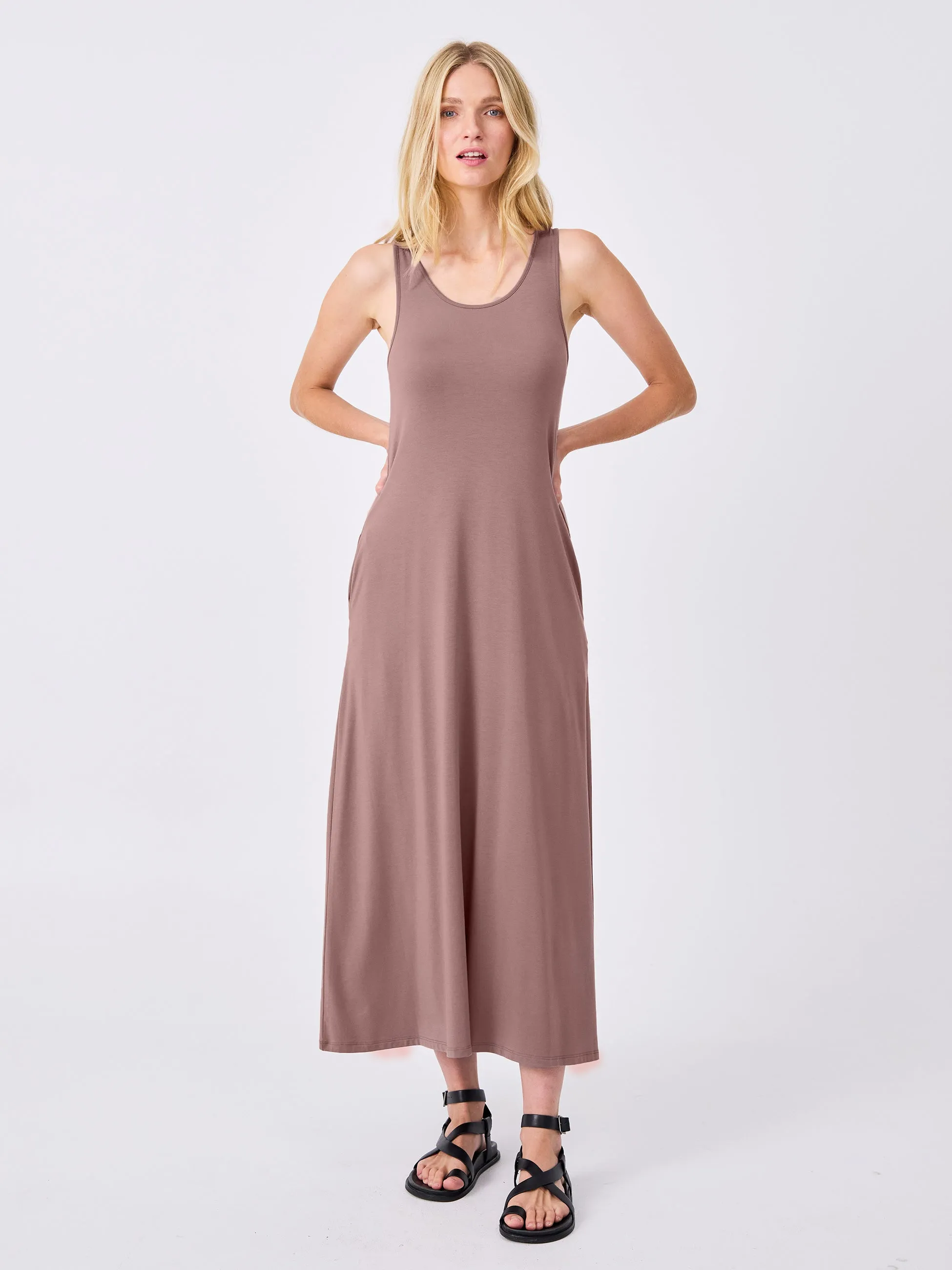 Flow Maxi Dress - Taupe sold by Dharma Bums