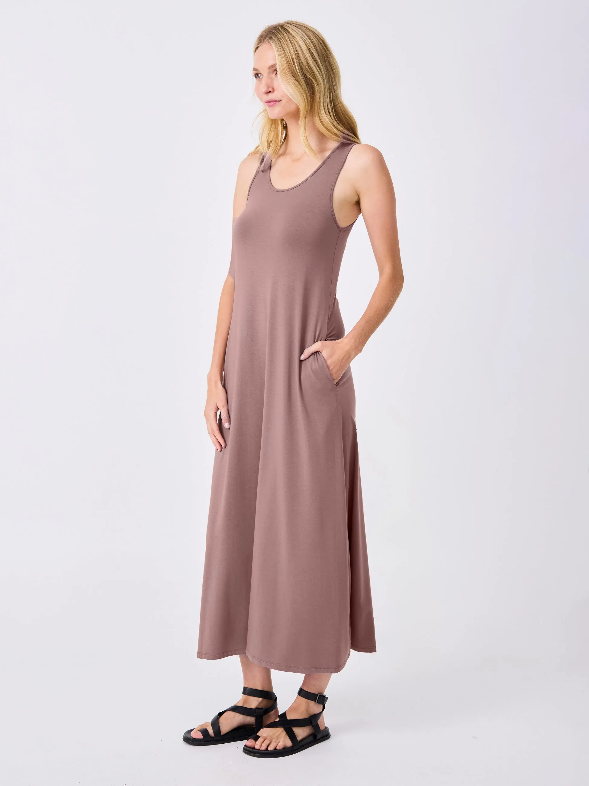 Flow Maxi Dress - Taupe sold by Dharma Bums product image thumbnail 4
