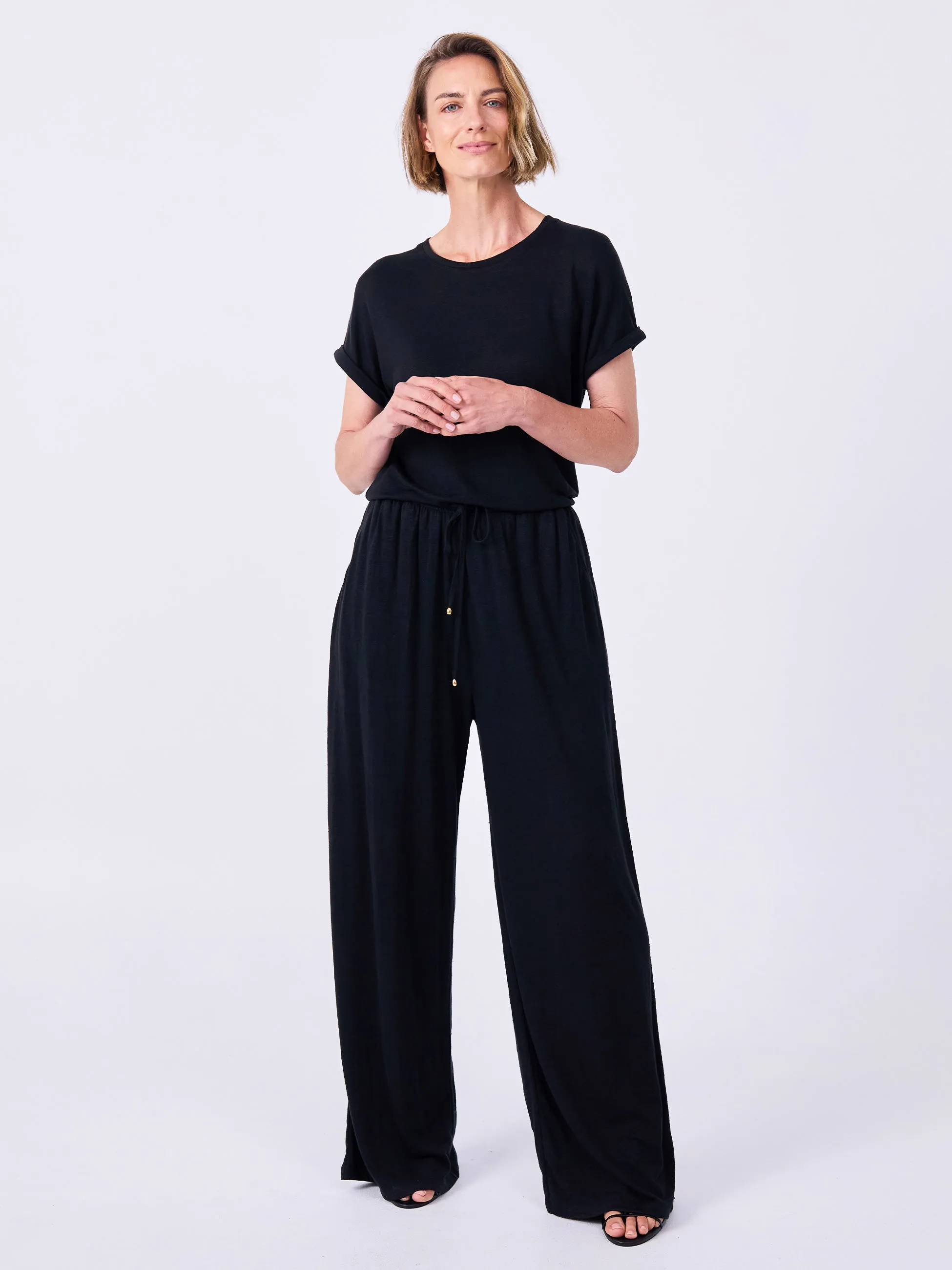 Slub Linen Top - Black sold by Dharma Bums product image thumbnail 2