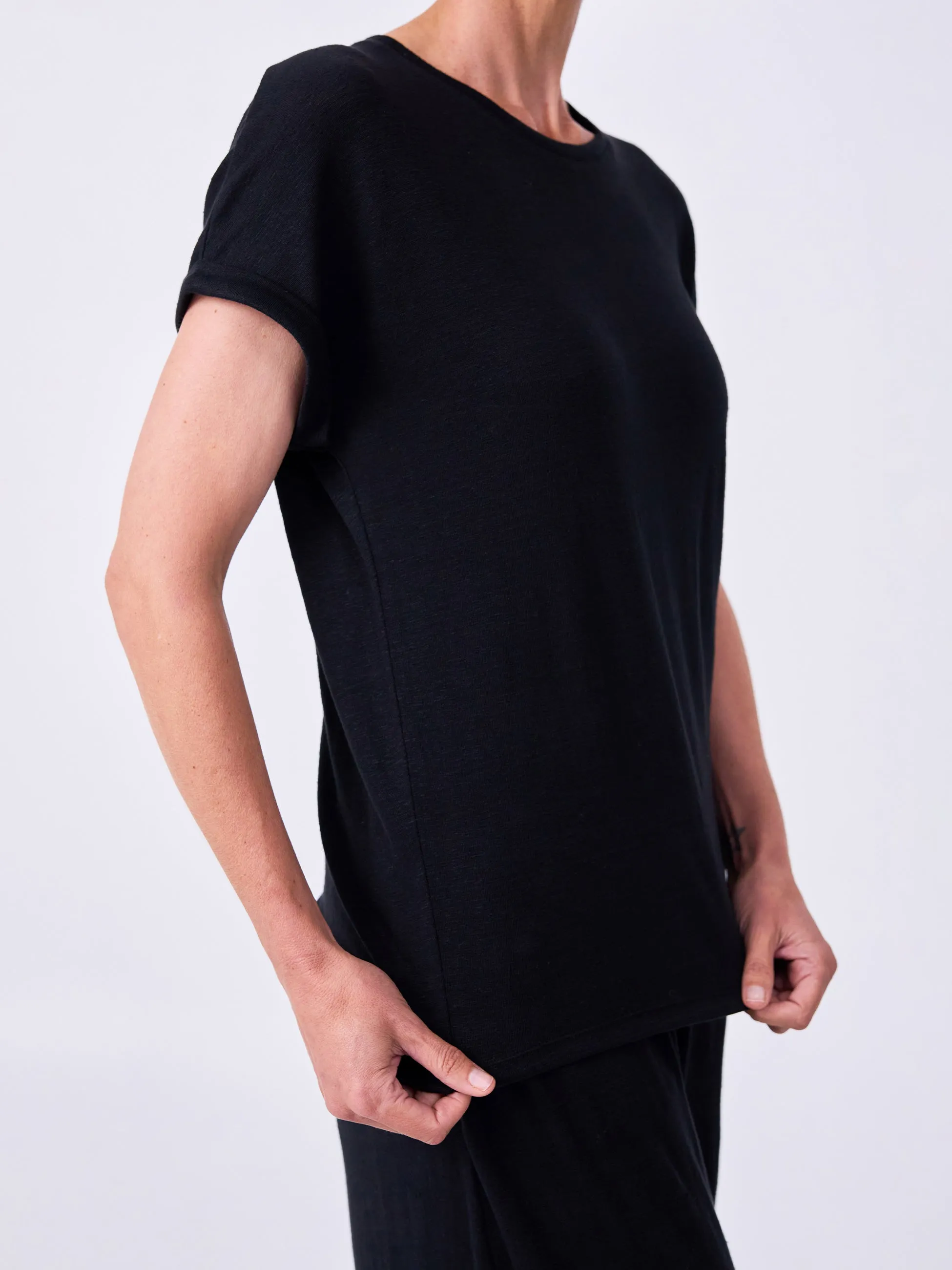 Slub Linen Top - Black sold by Dharma Bums product image thumbnail 5
