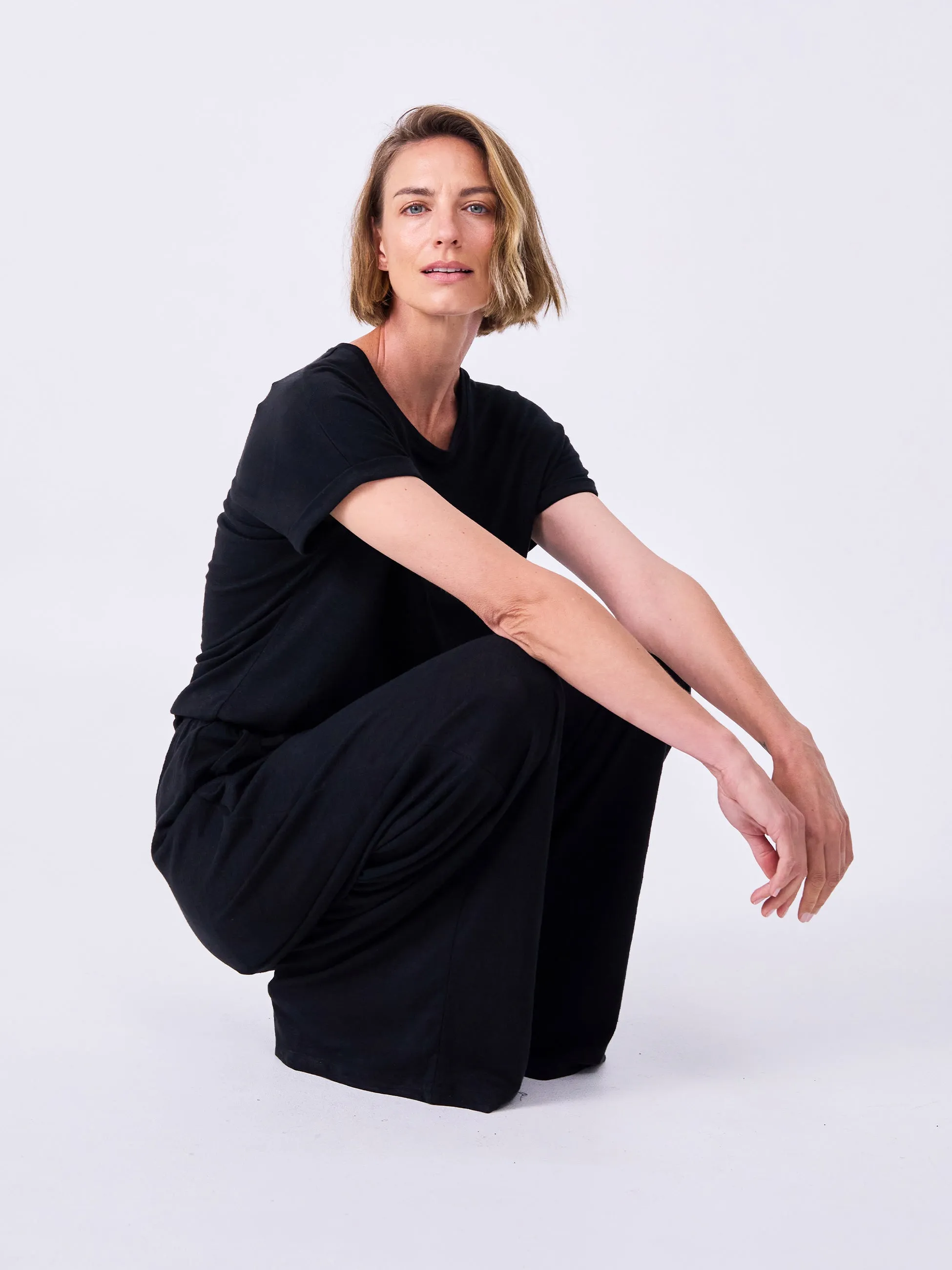 Slub Linen Wide Leg Pant - Black sold by Dharma Bums product image thumbnail 5